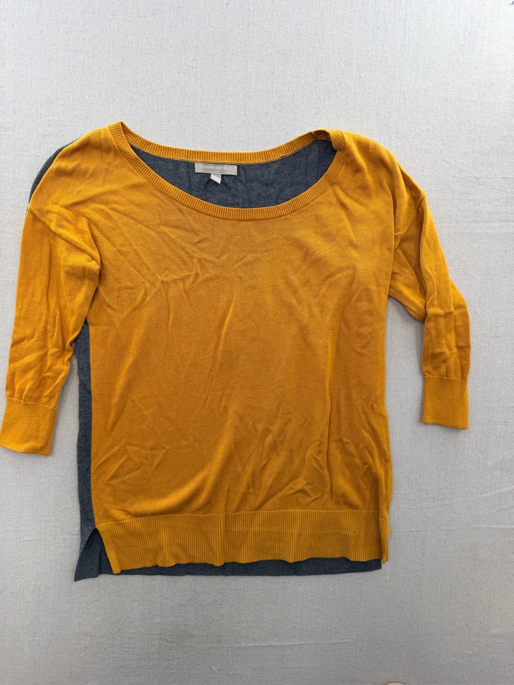 Banana Republic Scoop Neck Sweater in Mustard